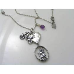 St Christopher Protection Necklace for Motorbike Riders