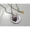 Traveler's Prayer Pendant and Amethyst Necklace, February Birthstone