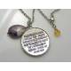 Traveler's Prayer Pendant and Cape Amethyst Necklace