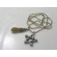 Pentagram Necklace with large Grey Agate Gemstone