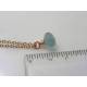 Genuine Moss Aquamarine Rose Gold Necklace