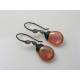 Shimmering Rose Gold Peach Earrings