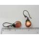 Shimmering Rose Gold Peach Earrings