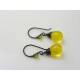 Golden Yellow Czech Glass Teardrop Earrings