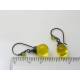 Golden Yellow Czech Glass Teardrop Earrings