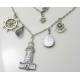 Lighthouse Necklace with Iolite and Mother-of-Pearl