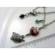 Australian Necklace with Echidna Charm, Australian Gemstones