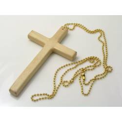 Large Wooden Cross Necklace