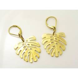 Monstera Leaf Earrings