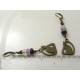 Cat Earrings, Gemstones