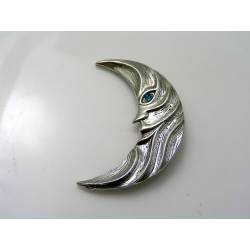 Huge Crescent Moon Brooch