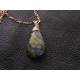 Labradorite Necklace, Solid Bronze