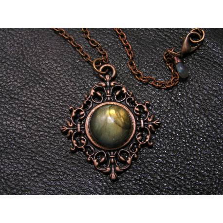Victorian Style Labradorite Necklace