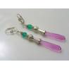 Long Pink Drop Earrings
