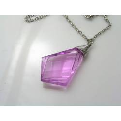 Pink Acrylic Drop Necklace