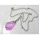 Pink Acrylic Drop Necklace