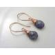 Iolite Rose Gold Earrings