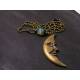 Huge Moon Necklace with Labradorite