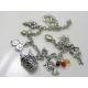 Octoberfest Bracelet, Charm Bracelet, German Beer Stein and Lederhosen Charm