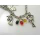 Octoberfest Bracelet, Charm Bracelet, German Beer Stein and Lederhosen Charm