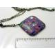 Purple Mosaic Pendant Necklace