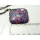 Purple Mosaic Pendant Necklace