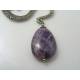 Large Dragon Necklace with Amethyst Pendant