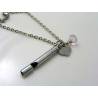 Whistle Necklace with Amethyst, Personalised