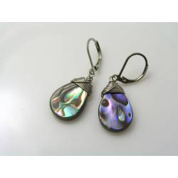 Paua Shell Earrings, Abalone