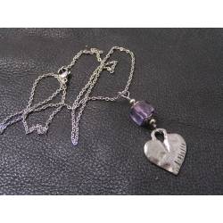 Heart Necklace, Mystic Quartz