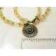 Citrine Necklace with Crystal Pendant