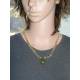 Citrine Necklace with Crystal Pendant
