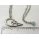 Surfer Charm Necklace with Aquamarine