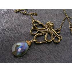 Labradorite Octopus Necklace