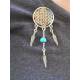 Southwestern Dream-Catcher Brooch with Turquoise