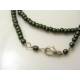 Copper Spiral Pendant, Seed Bead Necklace
