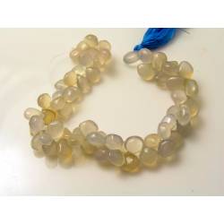 Natural Pale Blue Chalcedony Briolettes, 8", 20cm