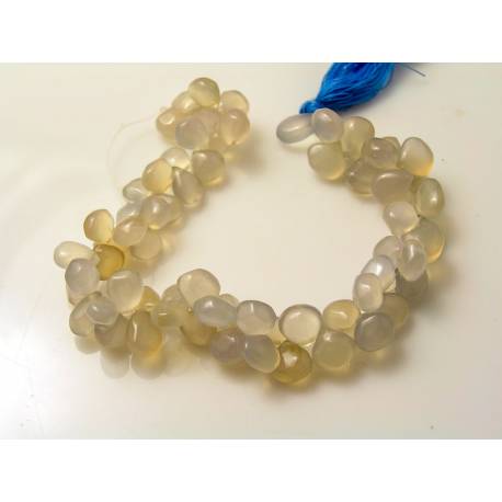 Natural Pale Blue Chalcedony Briolettes