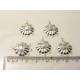 Earring Chandelier Links, Bright Silver