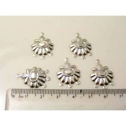 10 Earring Chandelier Links, Bright Silver