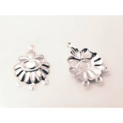 Earring Chandelier Links, Bright Silver