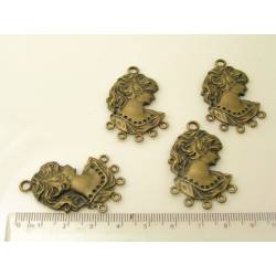 Victorian Woman Chandelier Fittings, Antique Bronze