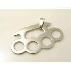 Large Knuckleduster Pendant, stainless steel