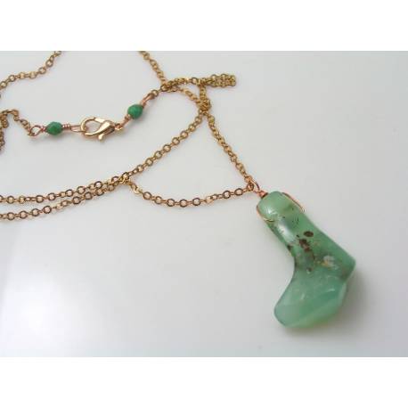 Chrysoprase Necklace in Copper