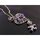 Teddy Bear Necklace with Gemstones