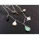 Story Teller Necklace, Abalone, Pearl, Lava Stone