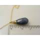 Genuine Blue Sapphire Necklace, gold filled