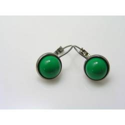 Green Gunmetal Earrings