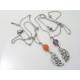 Friends Forever - Teddy Bear Friends Necklaces with Carnelian and Amethyst