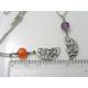 Friends Forever - Teddy Bear Friends Necklaces with Carnelian and Amethyst